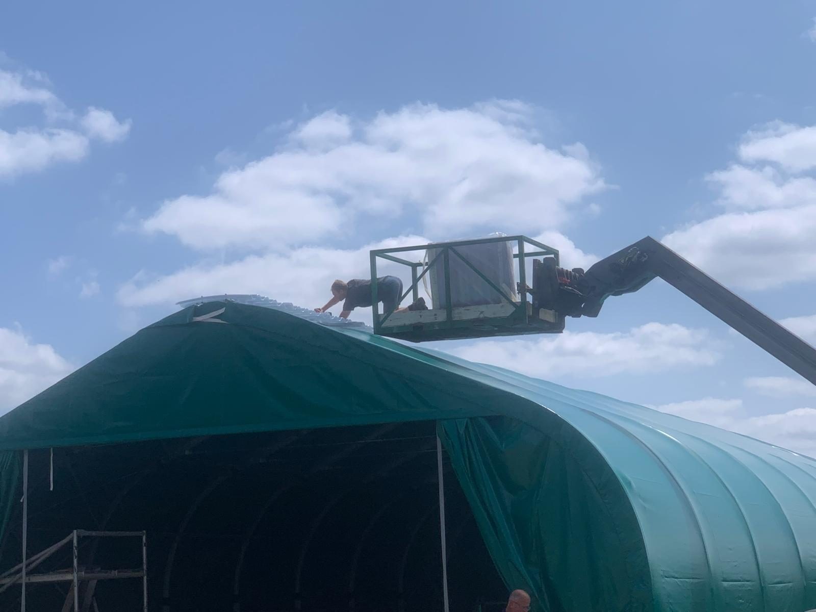 Opbouw Smart Tentstal over sleufsilowanden in Enschede